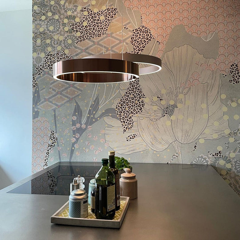 Atmosferyczna okrągła świetlisty lampa wisząca LED do pomieszczeń mieszkalnych