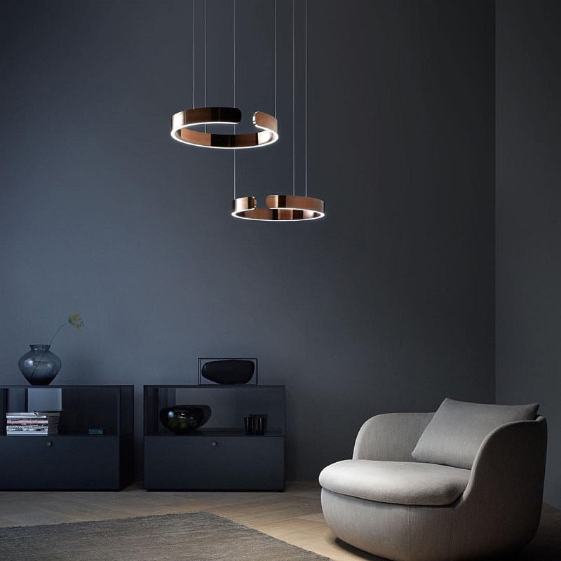 Atmosferyczna okrągła świetlisty lampa wisząca LED do pomieszczeń mieszkalnych