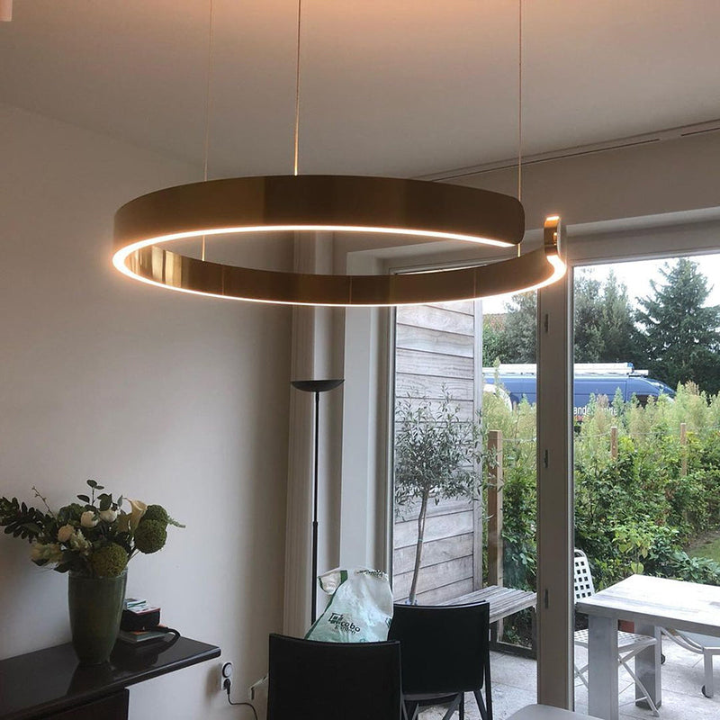 Atmosferyczna okrągła świetlisty lampa wisząca LED do pomieszczeń mieszkalnych