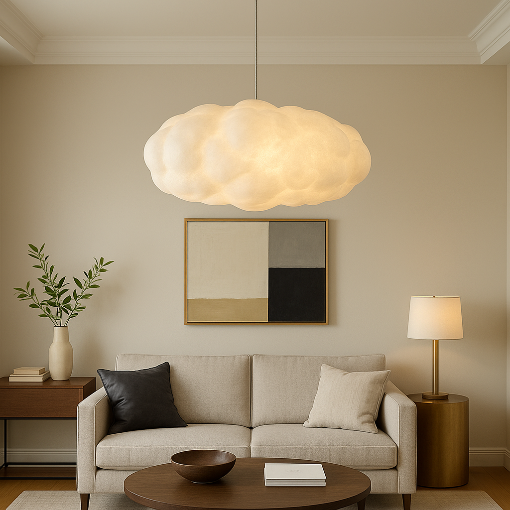 Nowoczesna lampa sufitowa LED w stylu chmury