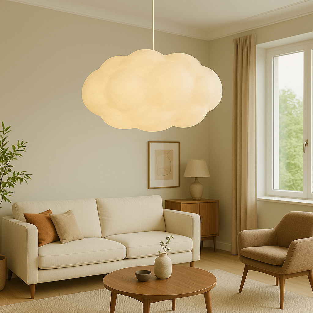 Nowoczesna lampa sufitowa LED w stylu chmury