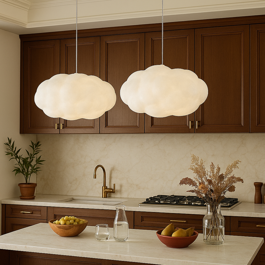Nowoczesna lampa sufitowa LED w stylu chmury