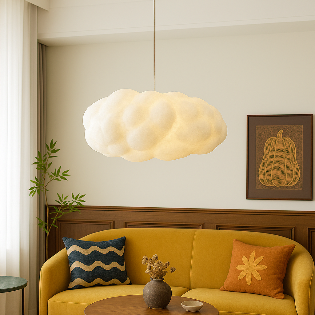 Nowoczesna lampa sufitowa LED w stylu chmury
