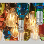 Lampa sufitowa z wiszącym kloszem w stylu vintage do sypialni i salonu