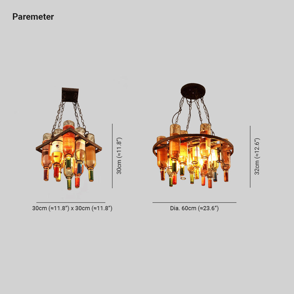 Lampa sufitowa z wiszącym kloszem w stylu vintage do sypialni i salonu