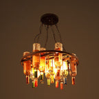 Lampa sufitowa z wiszącym kloszem w stylu vintage do sypialni i salonu