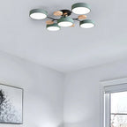 Subtelna geometryczna okrągły lampa sufitowa LED do nowoczesnych pomieszczeń