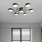 Subtelna geometryczna okrągły lampa sufitowa LED do nowoczesnych pomieszczeń