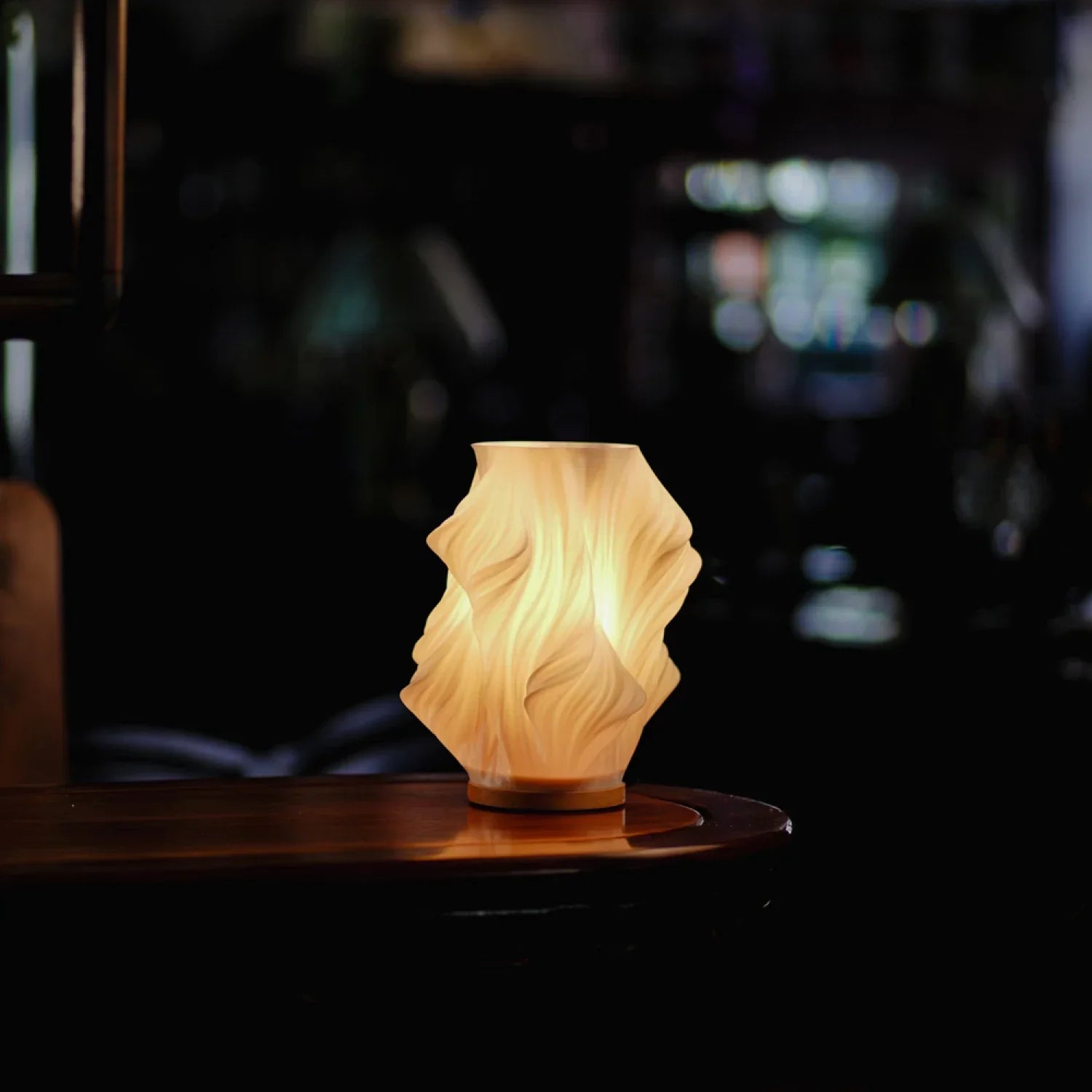 Stylowa lampa stołowa wave creast LED do nowoczesnych wnętrz