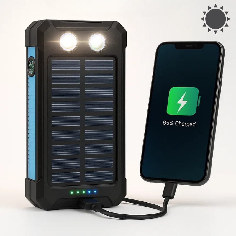 Mocny Power Bank Słoneczny do Pleneru – 20000mAh