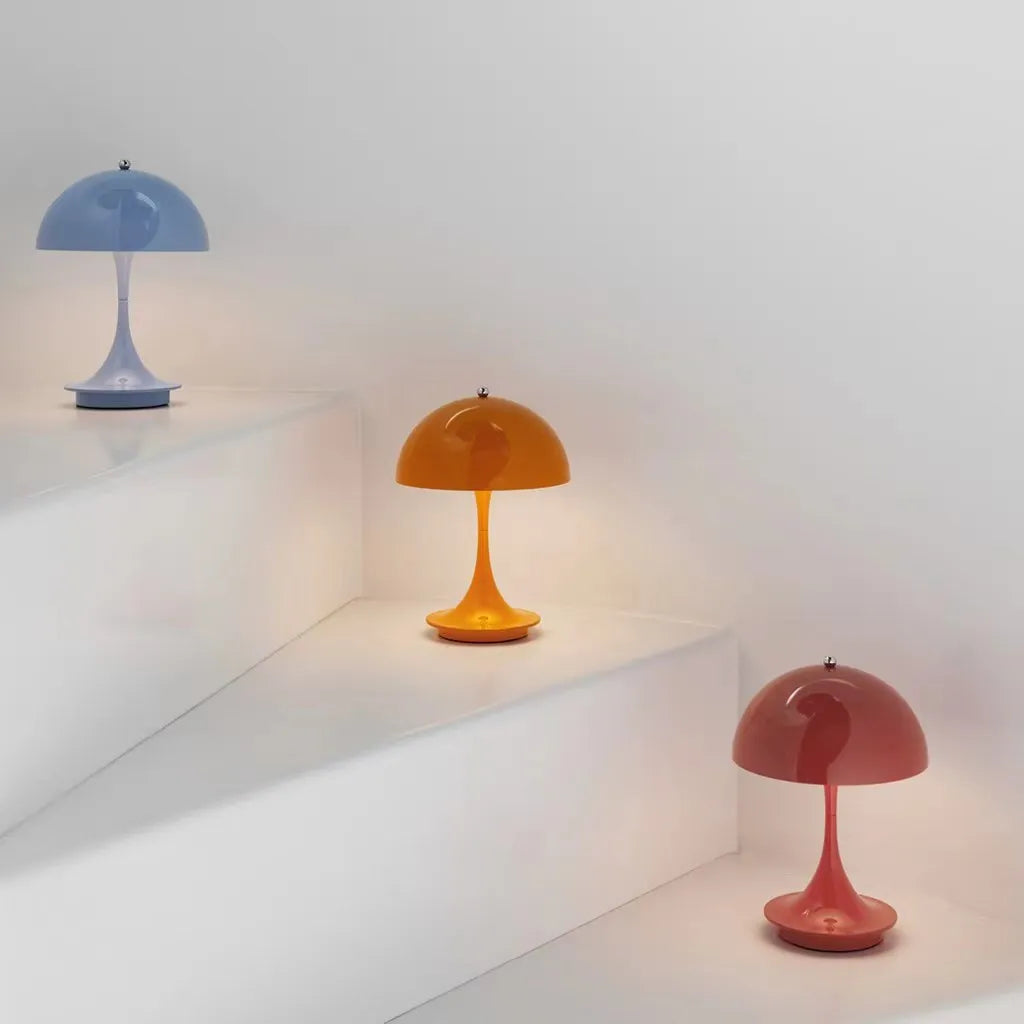 Elegancka bezprzewodowa lampa stołowa LED z regulowanym światłem