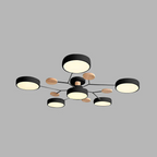 Subtelna geometryczna okrągły lampa sufitowa LED do nowoczesnych pomieszczeń