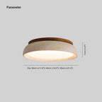 Stylowa lampa sufitowa z trawertynu i drewna