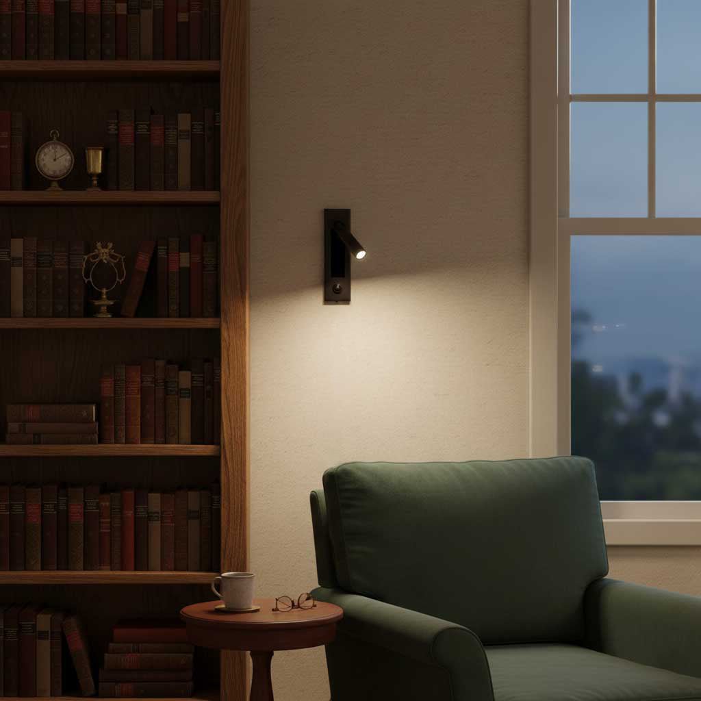 Nowoczesna lampka ścienna LED do czytania – Skandynawska lampka nocna