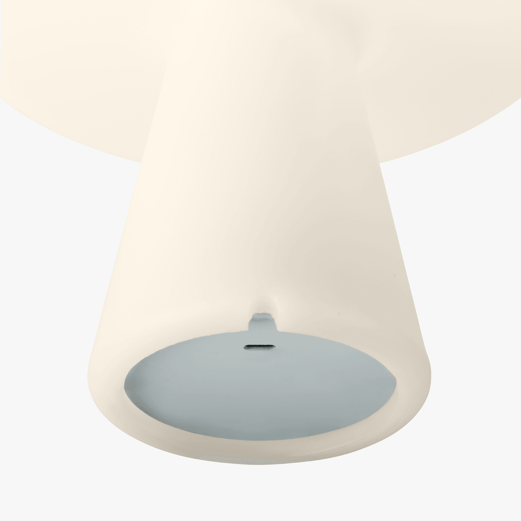 Minimalistyczna lampa stołowa grzyb – ściemnialne, ładowalne światło LED