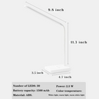 Kompaktowa Elastyczny Energooszczędna Lampka Biurkowa LED USB Ładowalna