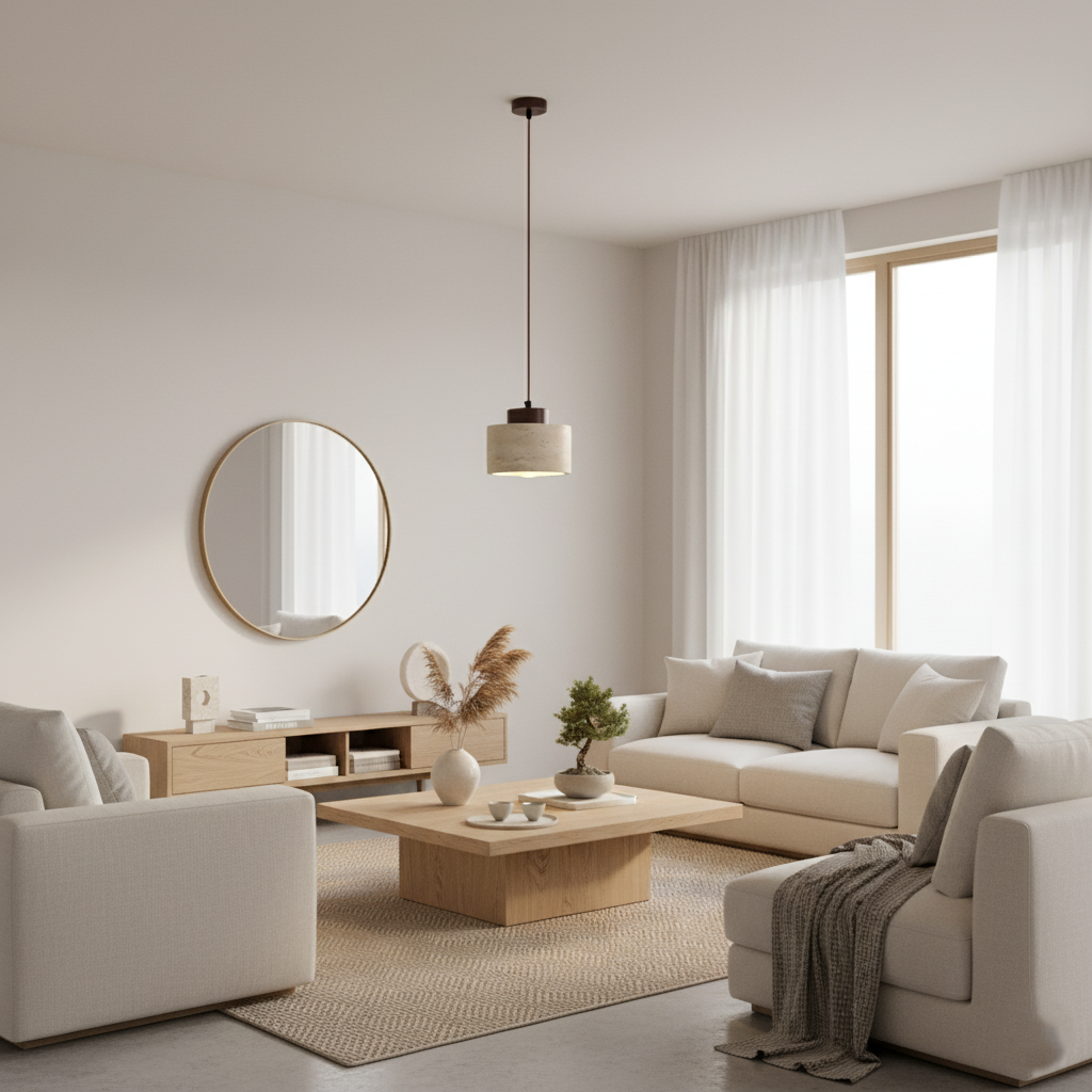 Nowoczesna nordycka lampa sufitowa wisząca geometryczna