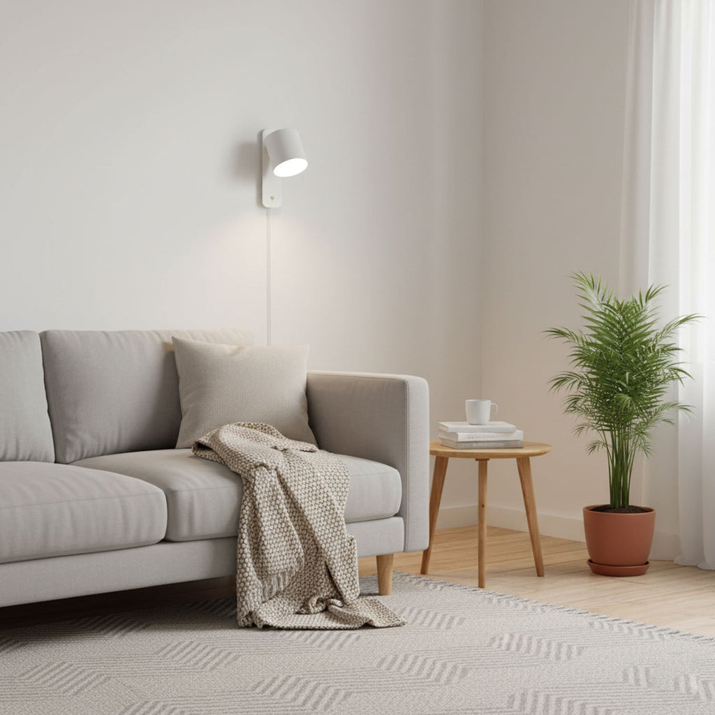 Regulowana obrotowa cylindryczna lampa ścienna