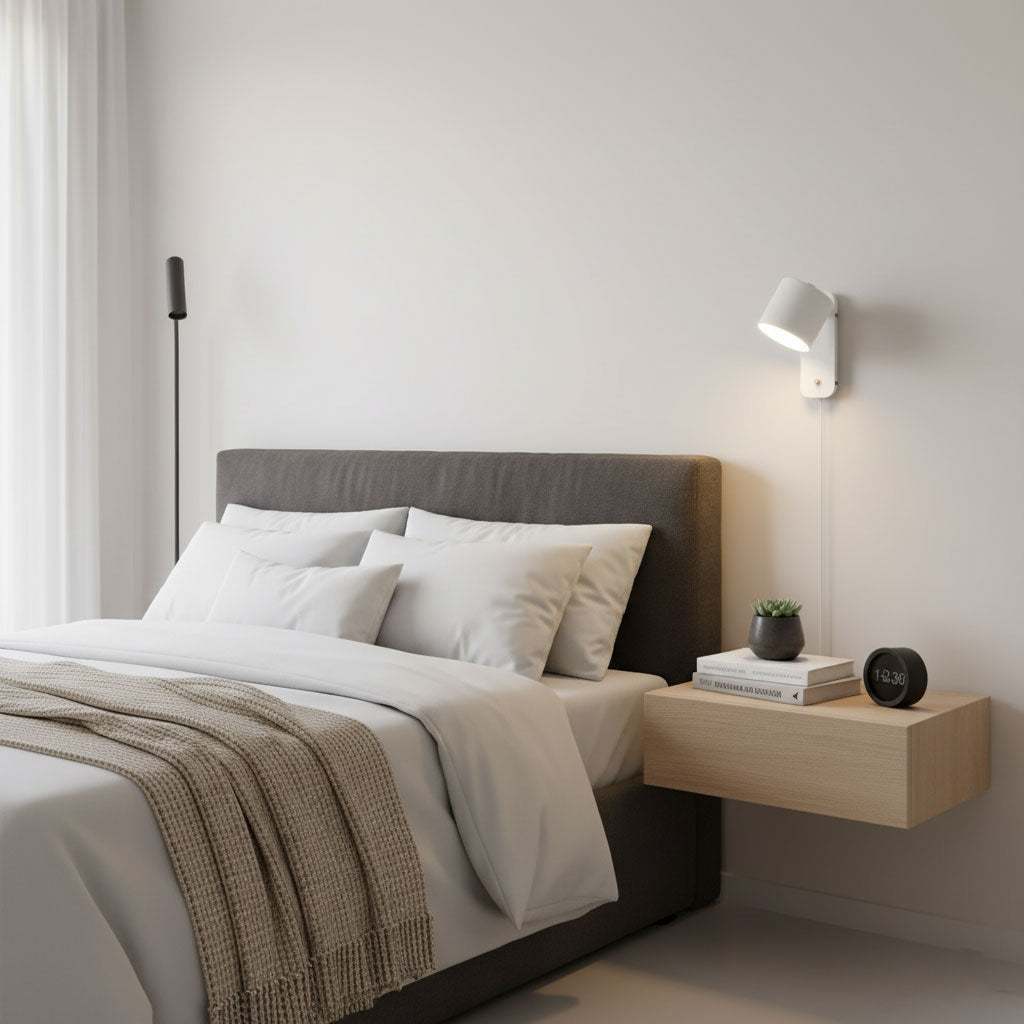 Obrotowa cylindryczną regulowana kinkietowa lampa ścienna