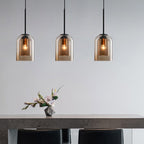 Designerskie lampy sufitowe – lampa wisząca z podwójnym kloszem w stylu mid-century