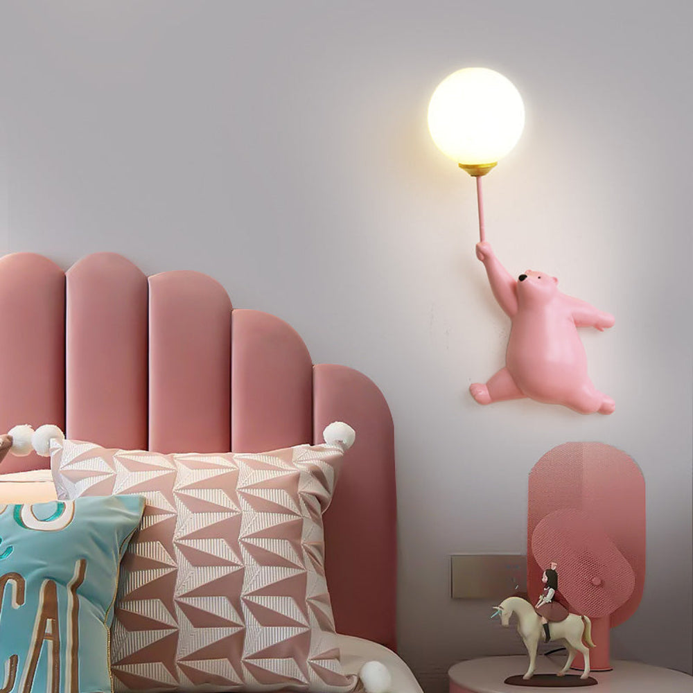 Lampa ścienna Soft Glow Bear Balloon