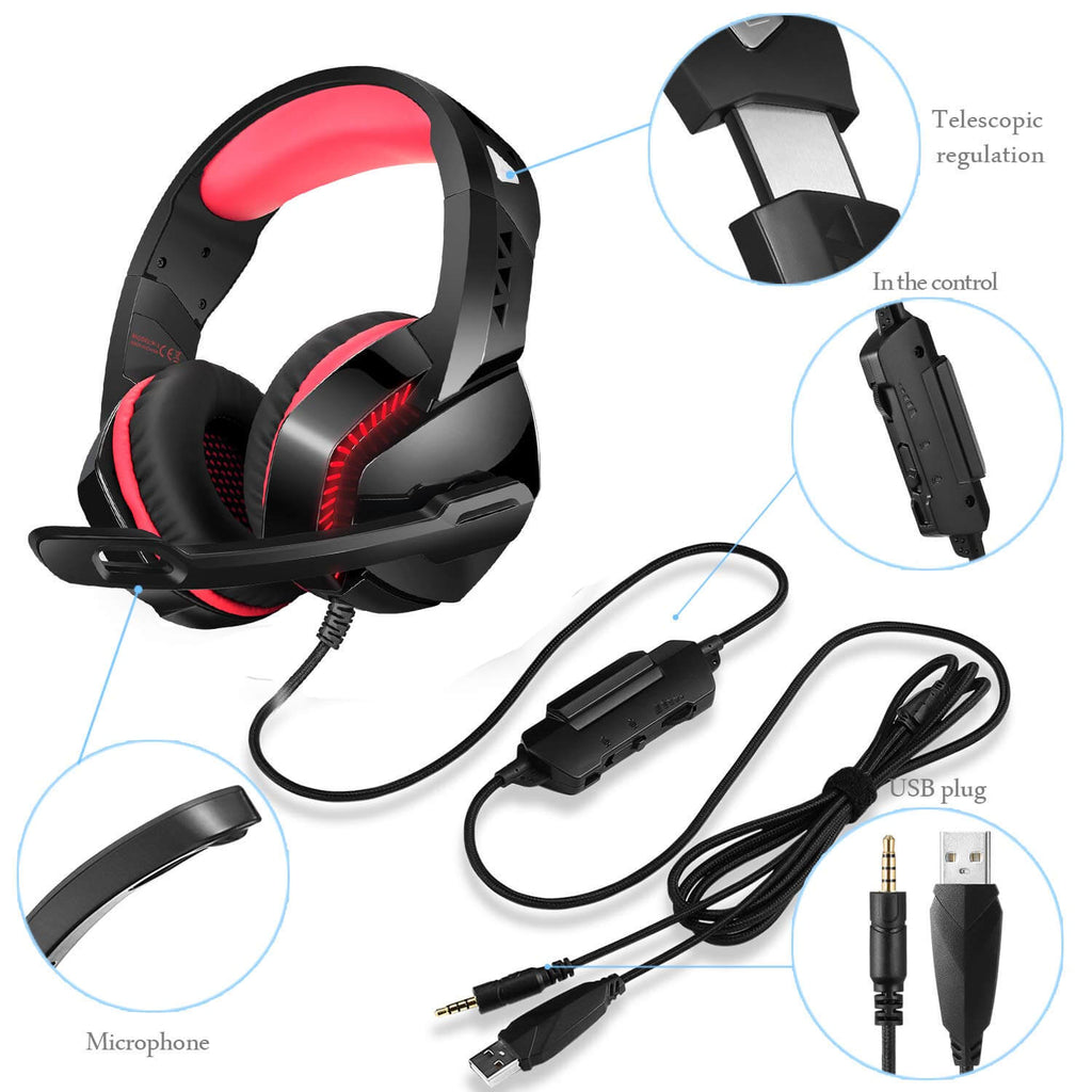 Mocna słuchawka gamingowa z mikrofonem redukującym szumy do Ps4,Xbox One,PC