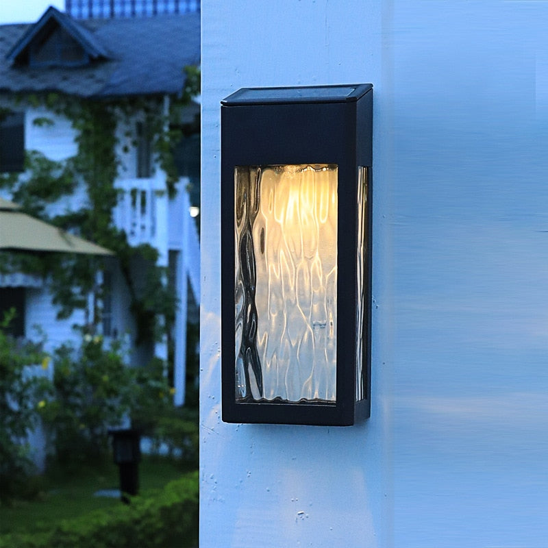 Wytrzymała solarna lampa ścienna LED – wodoodporna lampa ogrodowa do użytku na zewnątrz