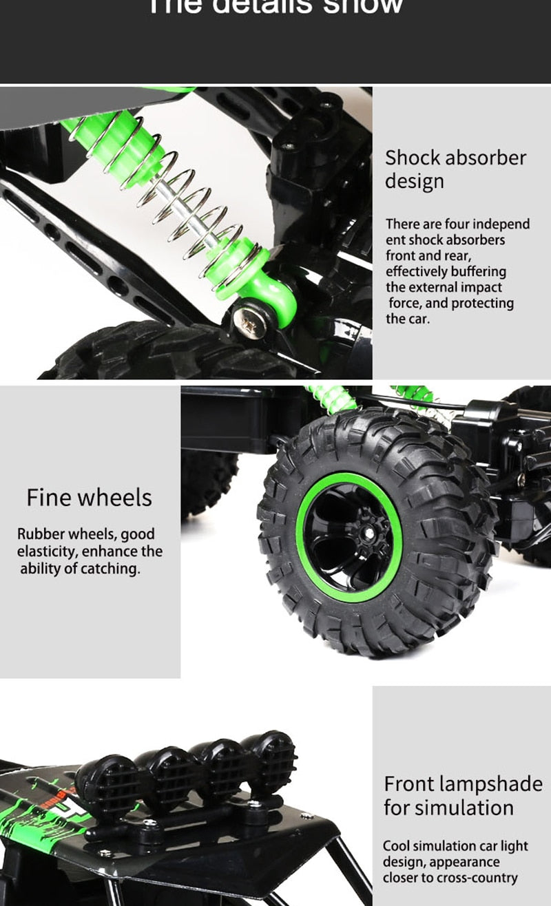 Potężna zdalnie sterowana ciężarówka terenowa 4x4