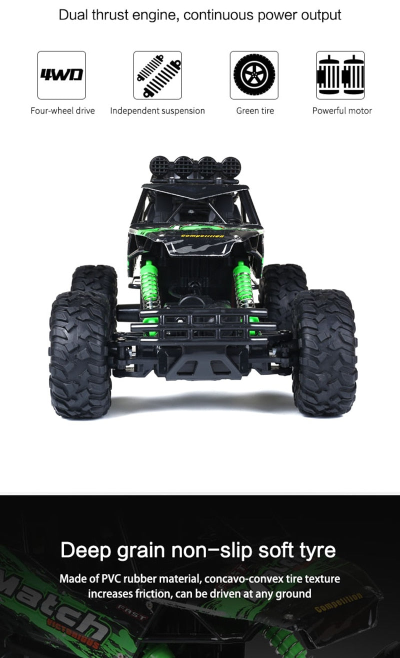 Potężna zdalnie sterowana ciężarówka terenowa 4x4