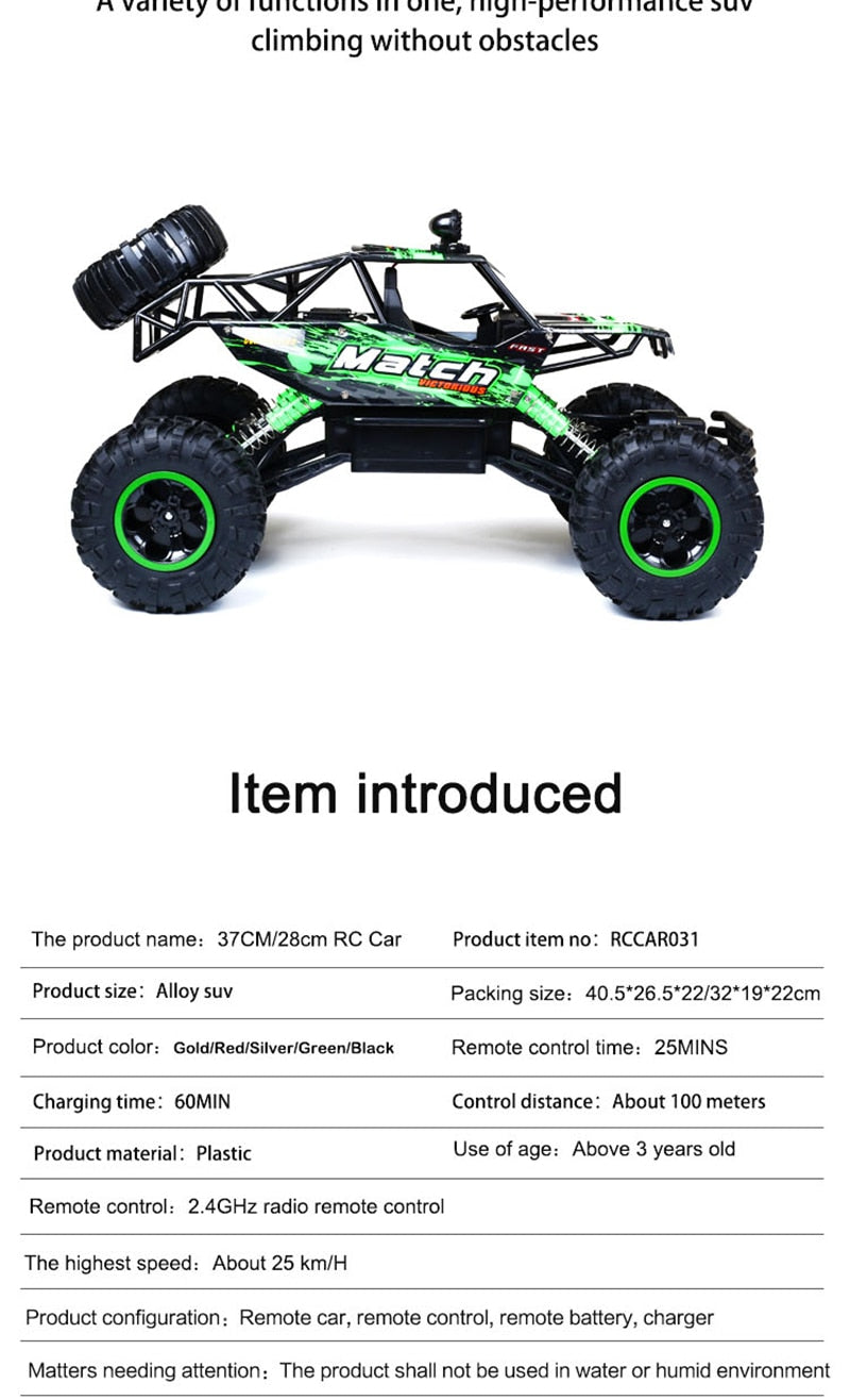 Potężna zdalnie sterowana ciężarówka terenowa 4x4