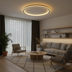 Skandynawska okrągła lampa sufitowa LED funkcjonalne oświetlenie