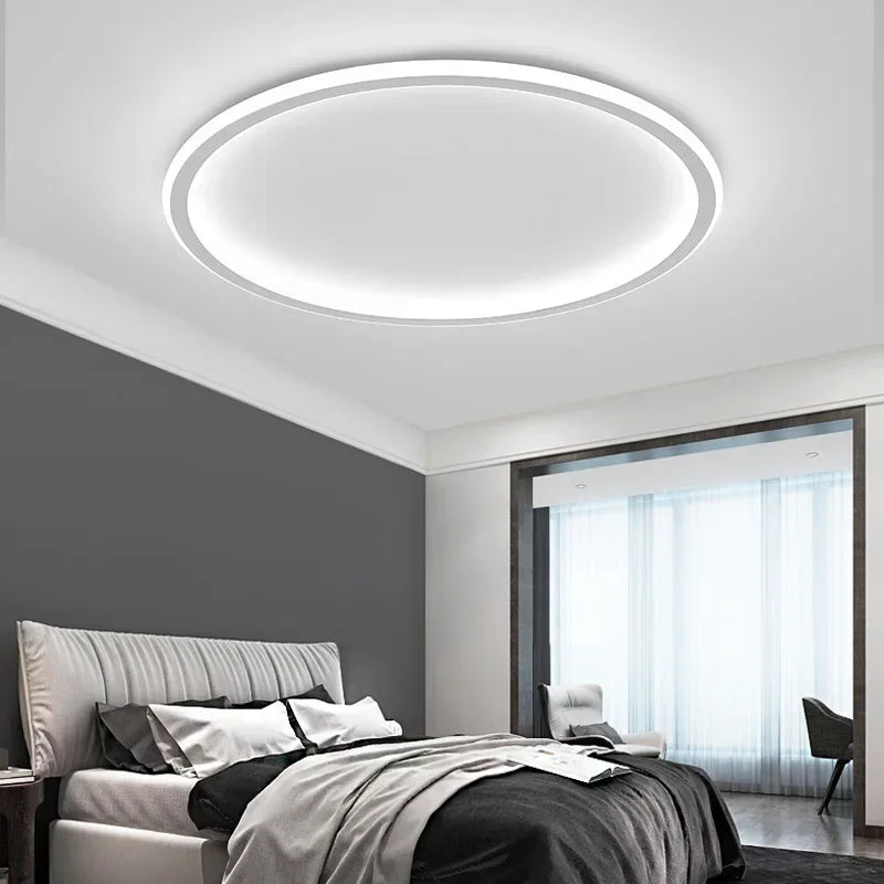 Skandynawska lampa sufitowa minimalistyczna okrągła nowoczesna oprawa