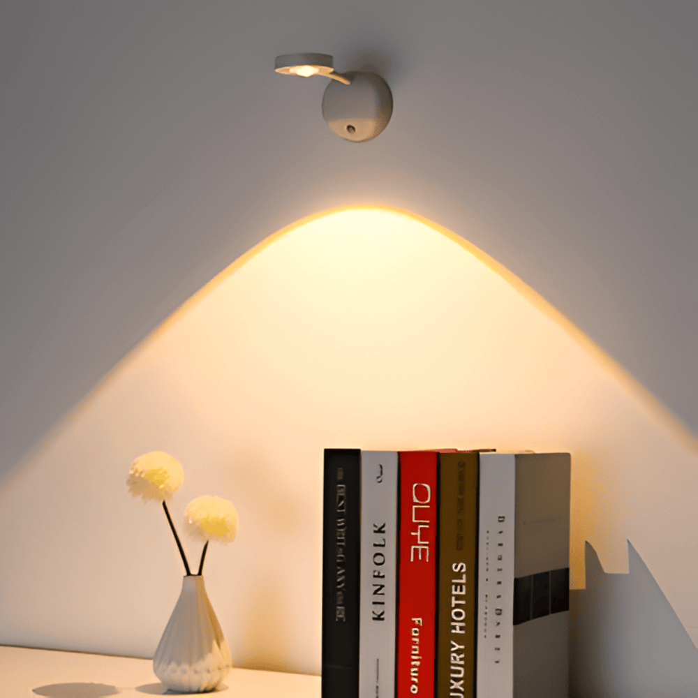 Ładowalna lampa ścienna LED z czujnikiem ruchu – konstrukcja bezprzewodowa