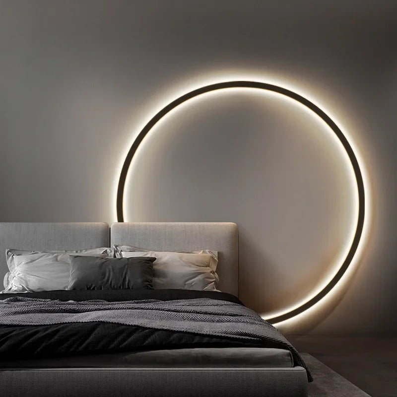 Nowoczesna okrągła lampa ścienna LED w stylu minimalistycznym