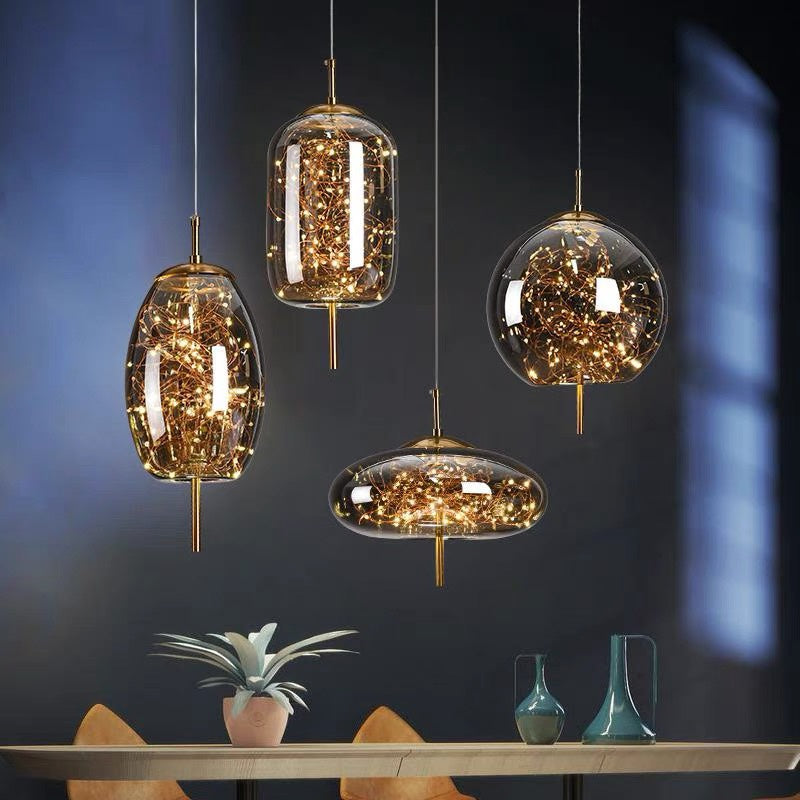 Nowoczesna szklana lampa sufitowa LED – idealna do przestrzeni domowych