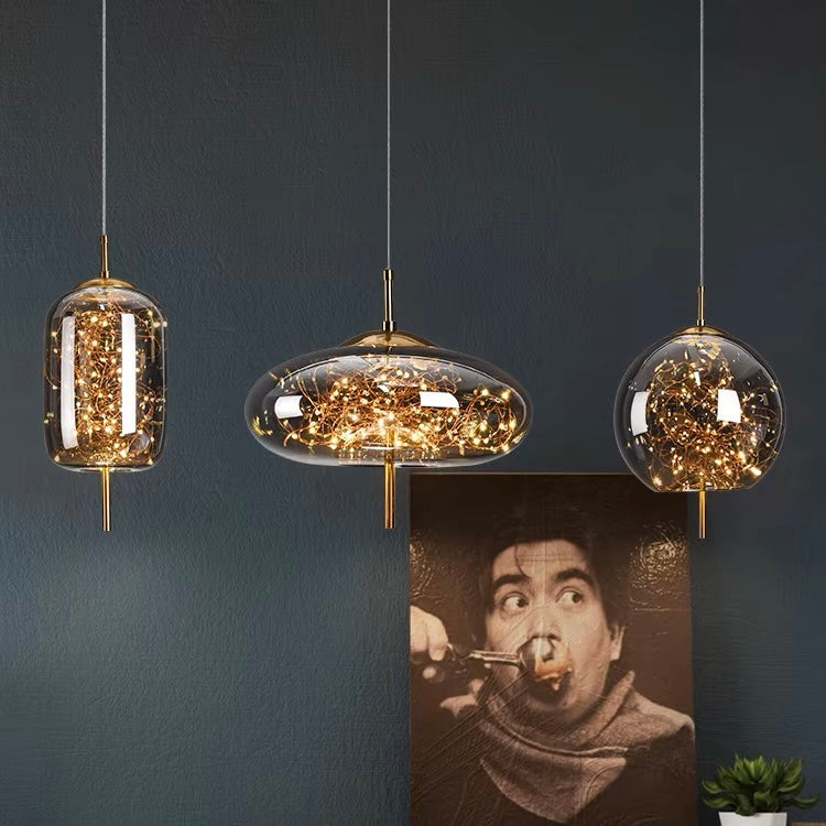 Nowoczesna szklana lampa sufitowa LED – idealna do przestrzeni domowych