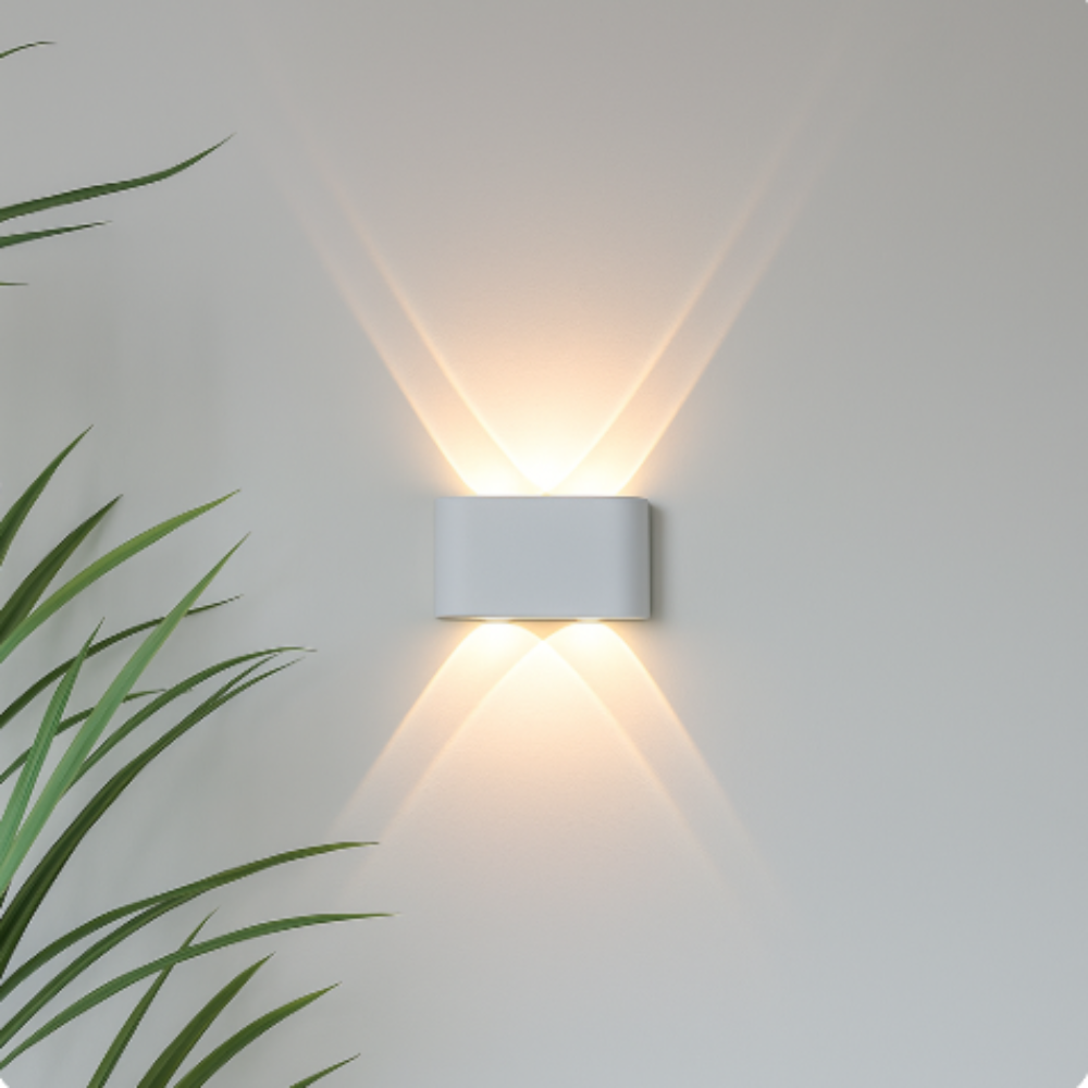 Nowoczesna lampa ścienna do wnętrz i na zewnątrz