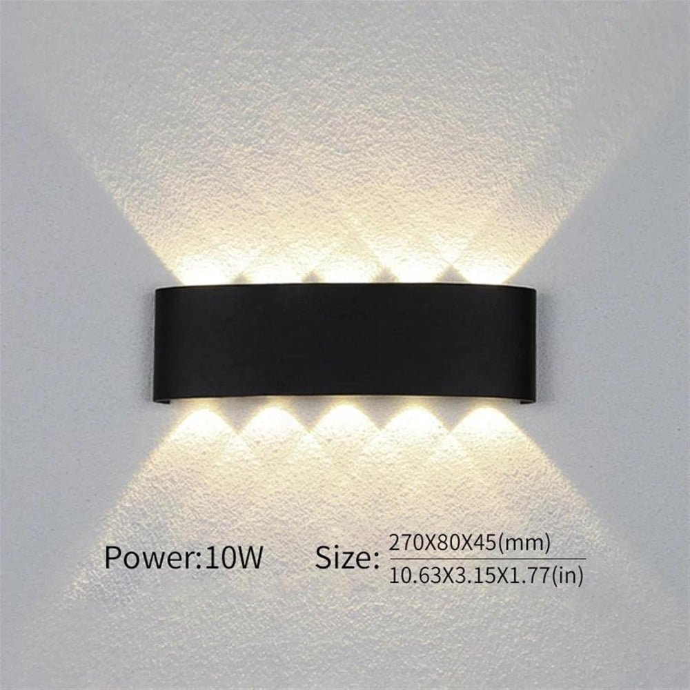 Nowoczesna lampa ścienna do wnętrz i na zewnątrz