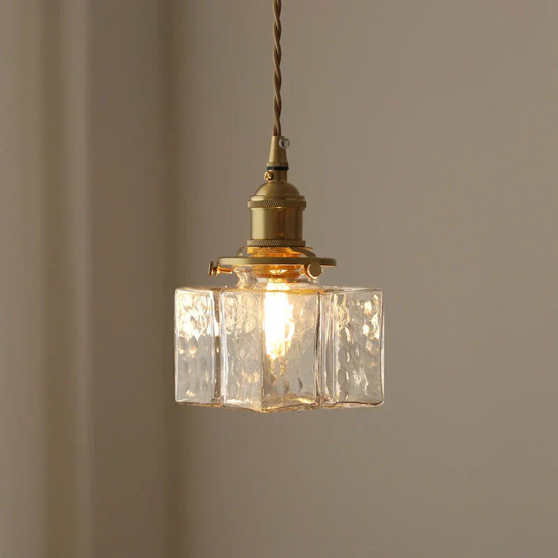 Wisząca lampa sufitowa vintage Teksturowane retro oświetlenie