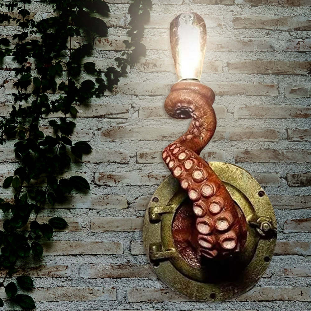 Współczesna lampa ścienna inspirowana mackami