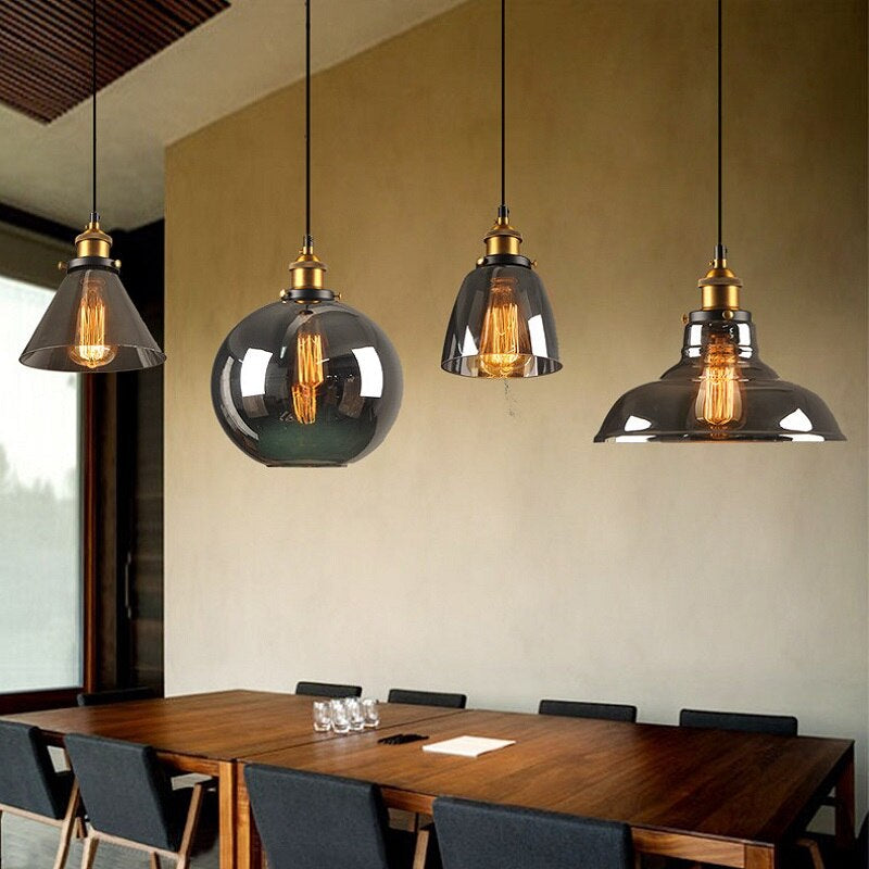 Stylowa szklana lampa wisząca w stylu art deco – nowoczesna lampa sufitowa w stylu vintage