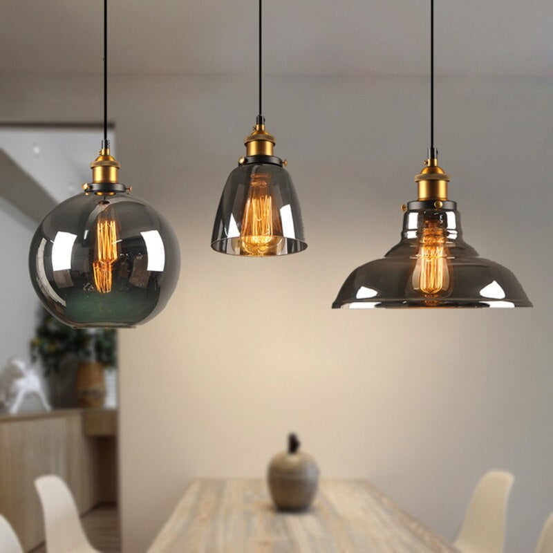 Stylowa szklana lampa wisząca w stylu art deco – nowoczesna lampa sufitowa w stylu vintage