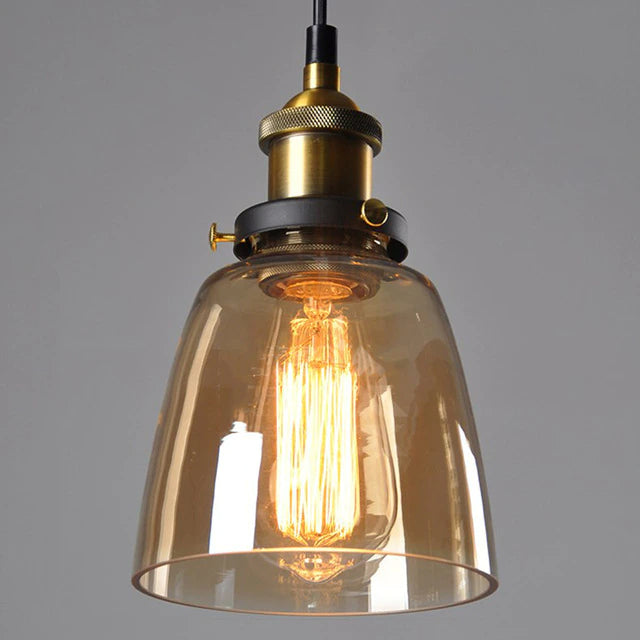 Stylowa szklana lampa wisząca w stylu art deco – nowoczesna lampa sufitowa w stylu vintage