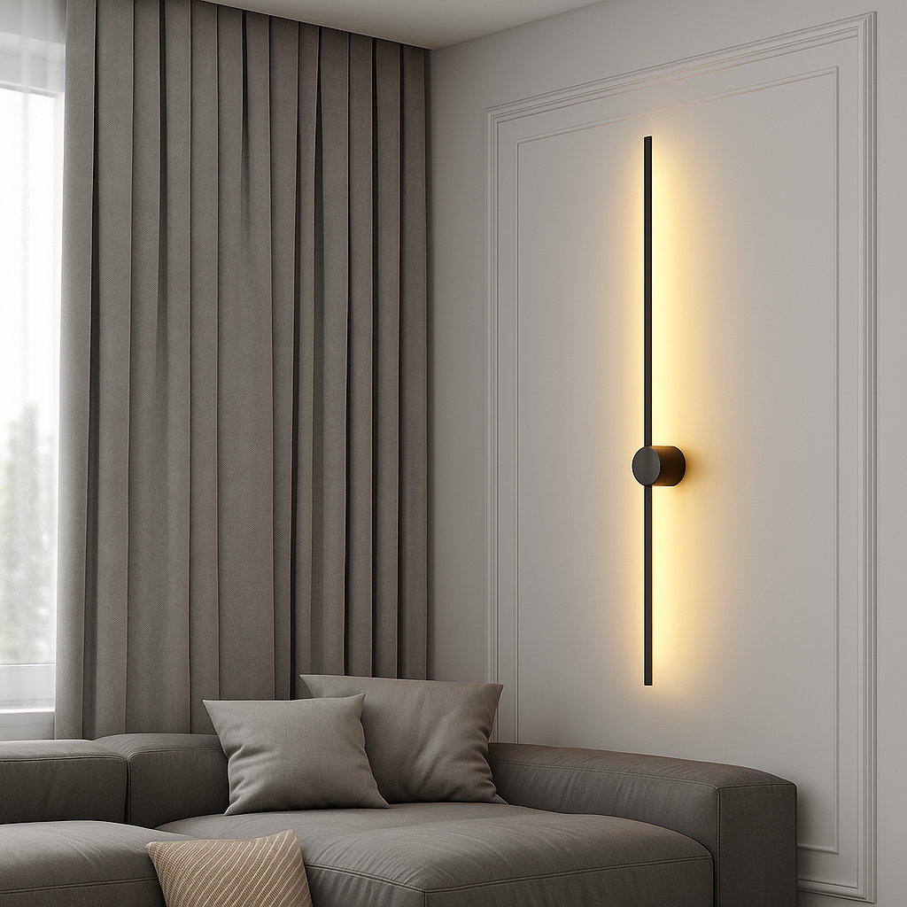 Atmosferyczna liniowa lampa ścienna LED - łatwym montażem na ścianie