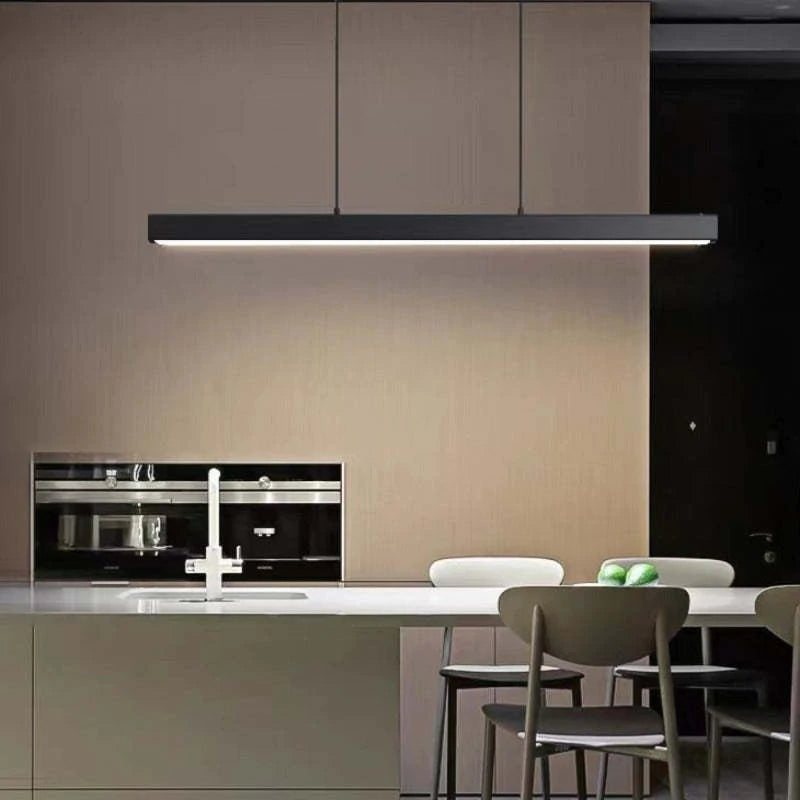 Minimalistyczna funkcjonalna liniowa lampa wisząca LED do nowoczesnych wnętrz