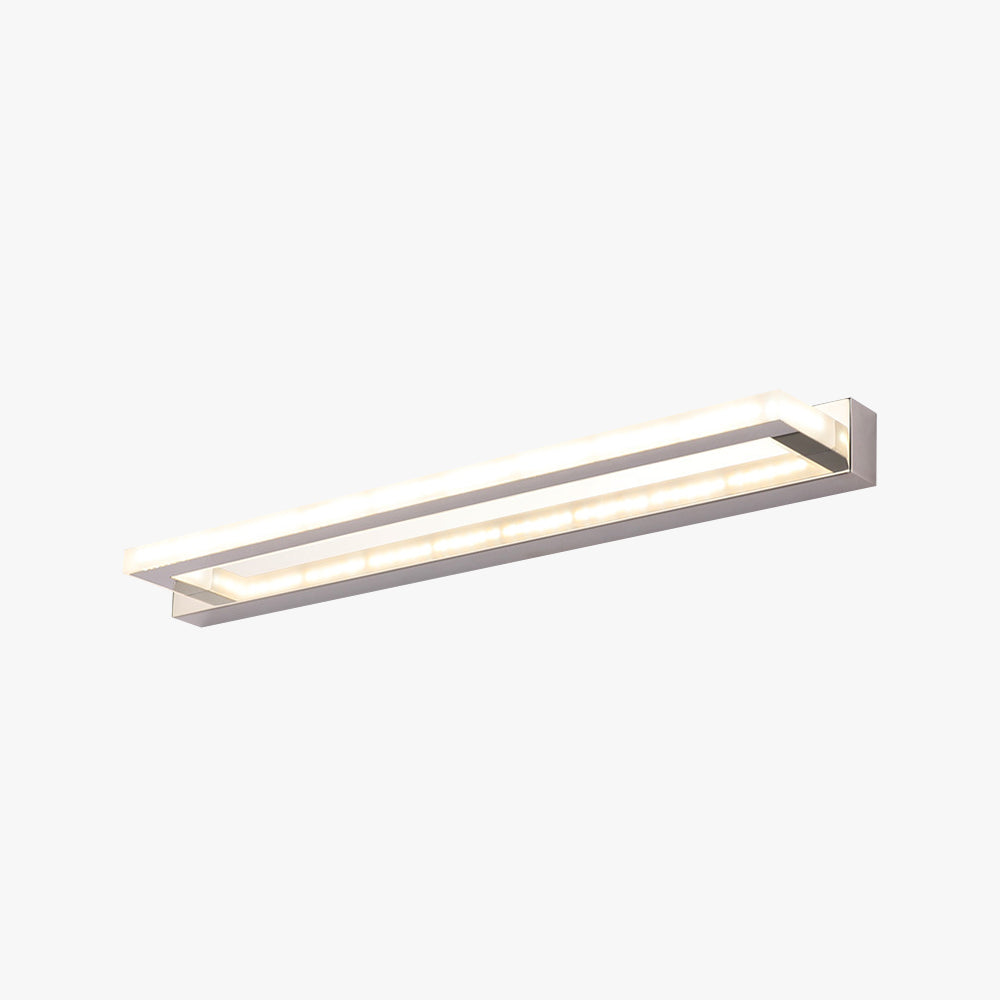 Atmosferyczna prostokątna lustrzany front lampa ścienna LED do wnętrz