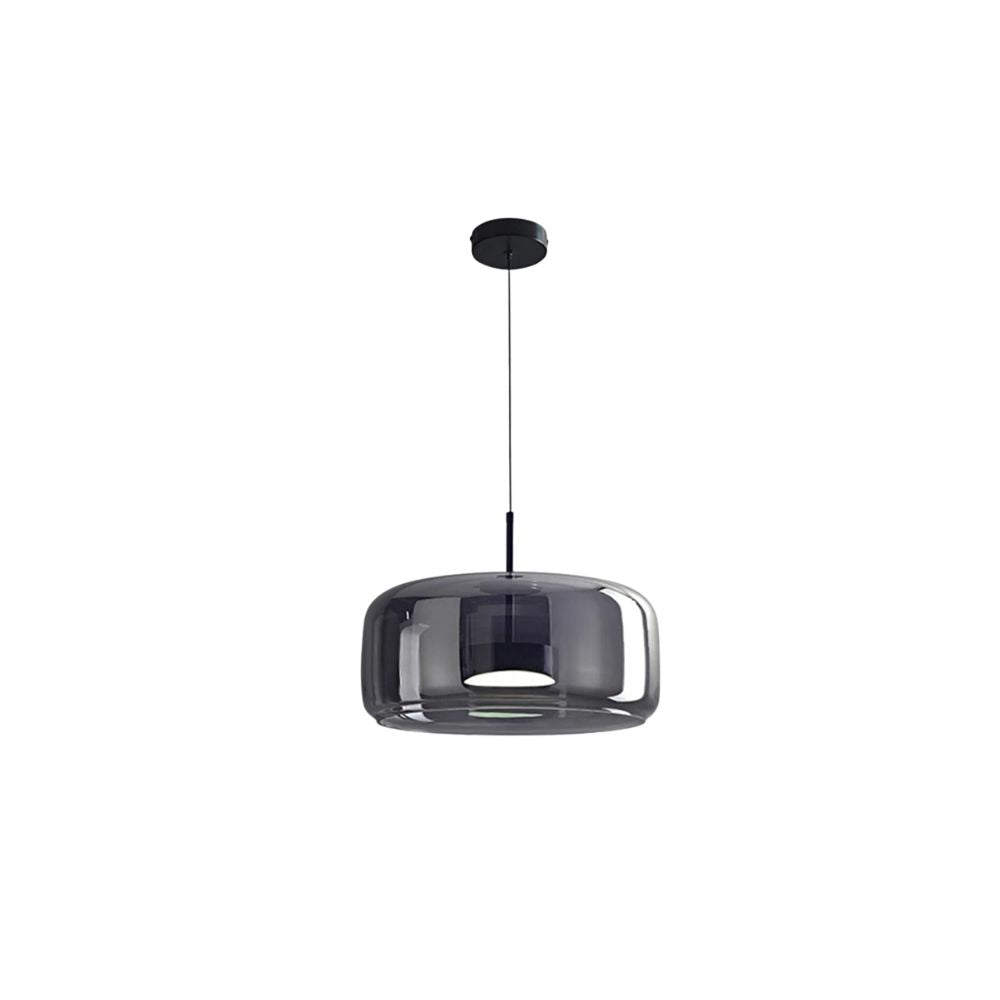 Lampa sufitowa w stylu retro z potrójnym kloszem szklanym i regulowanym oświetleniem LED