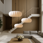 Minimalistyczna lampa sufitowa z ciepłym, nastrojowym światłem