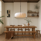 Minimalistyczna lampa sufitowa z ciepłym, nastrojowym światłem