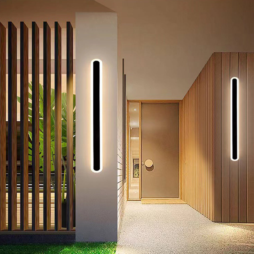 Ozdobna ściemnialna liniowa lampa LED do oświetlenia zewnętrznego - Przeznaczona do oświetlenia patio i korytarza